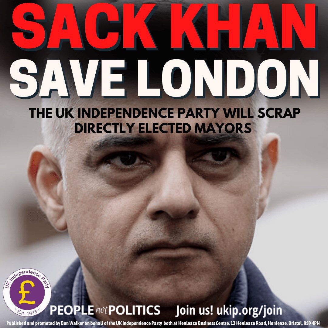 UKIP: Sack #Khan and #SaveLondon.