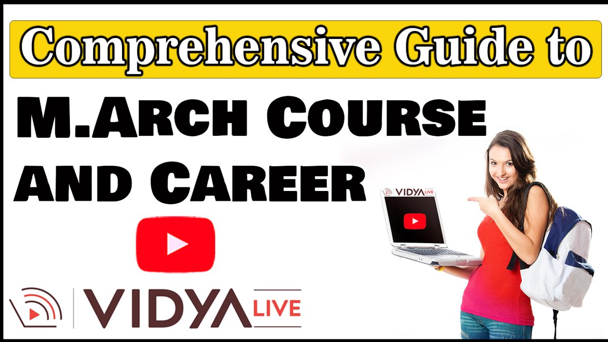 VidyaLive's tweet photo. Comprehensive Guide to M.Arch #Course and #Career. Eligibility, Entrance Exams...
Watch this Comprehensive Guide to M.Arch_Course to know about M. Arch Eligibility Criteria, #Entrance_Exams, #Course_Details, #Top_Colleges, and Fee
#vidyalive
ππ
https://t.co/TOi5xMggN6 https://t.co/IfVqfc2Uuj