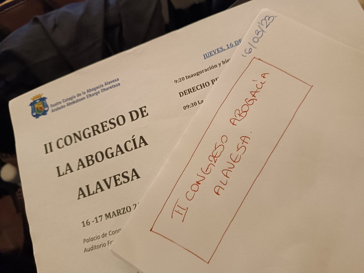 Empezamos!! 💃💃
#abogacia #abogaciaespañola #abogaciaalavesa #icaalava #turnodeoficio #vitoriagasteiz #IIcongresoabogaciaalavesa #congresoabogacia