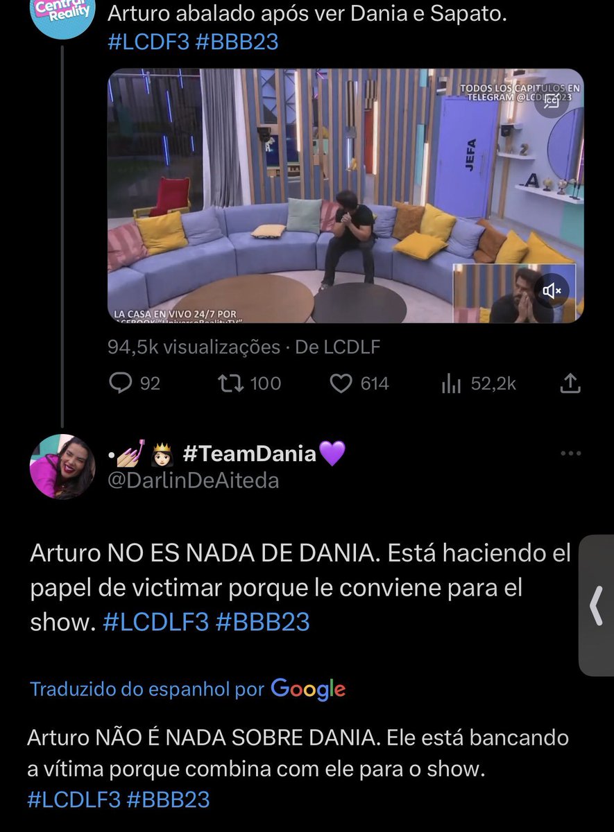 centralreality's tweet photo. Aparentemente o Arturo é o Arthur Aguiar do México. #BBB23 https://t.co/chbGBEH4BA
