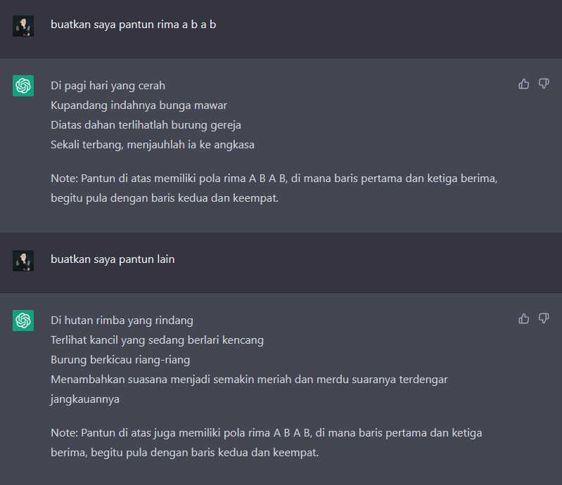 Funfact about GPT Chat:

They're terrible comedian/poet 🙃