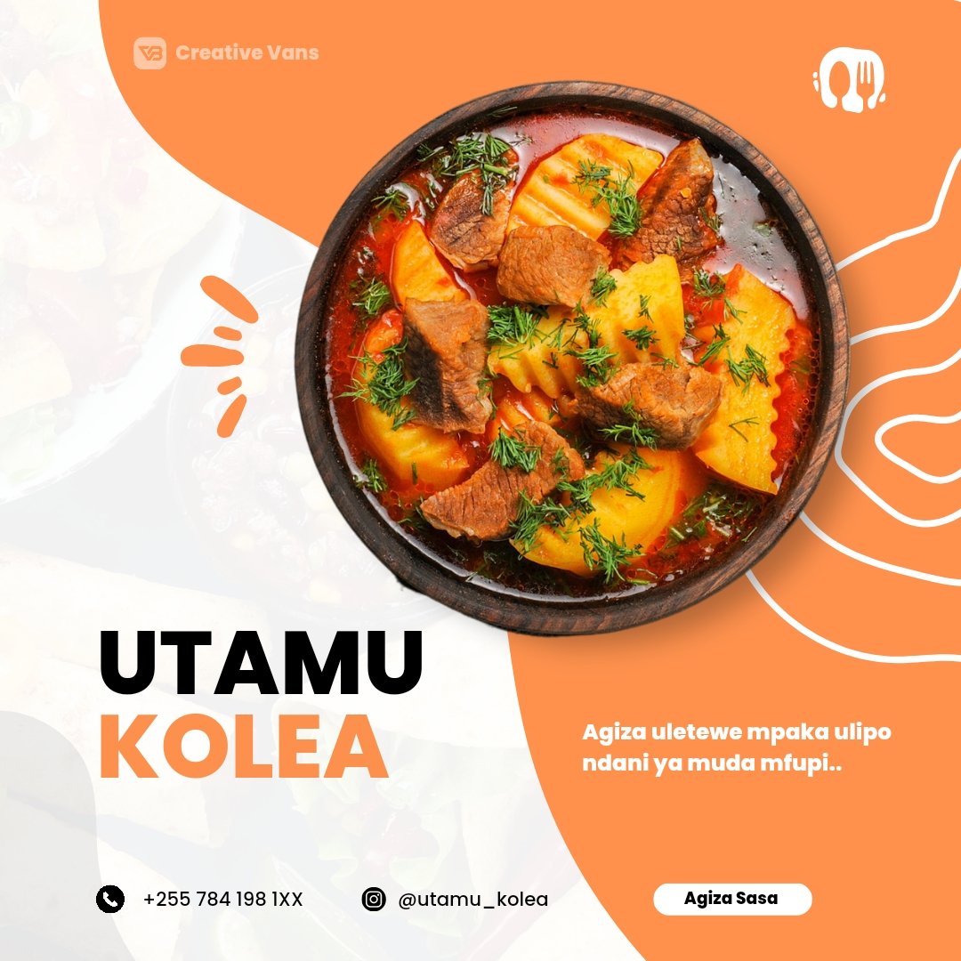 HII HAPA :- Jinsi Ya Kutengeneza Poster Nzuri Ya Chakula Kwa Kutumia Canva Ndani ya Dk 5 tu
.
Kama unatamani kujua Kutengeneza Poster Kali kama hii hapo chini...Hakikisha Unasoma Mpaka Mwisho...
.
.
{TWENDE PAMOJA} 👇