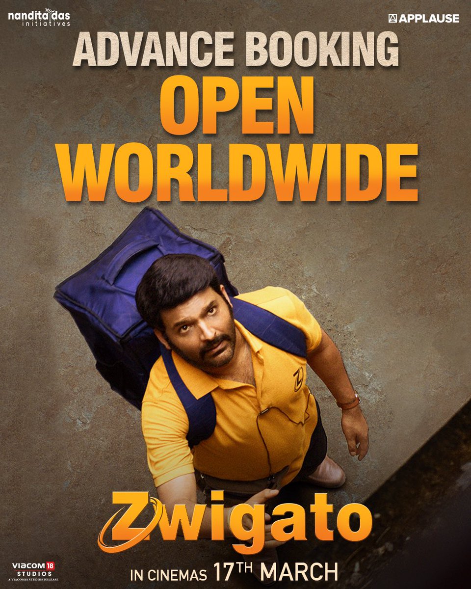 ApplauseSocial's tweet photo. Manas aur Pratima ki kahani dekhne ke liye advance mein booking kar lijiye! 🙌🏻

Click here to book your tickets - https://t.co/GxCoif9jTB

#Zwigato in cinemas tomorrow
#ZwigatoOn17thMarch https://t.co/DAPOjSdOHm