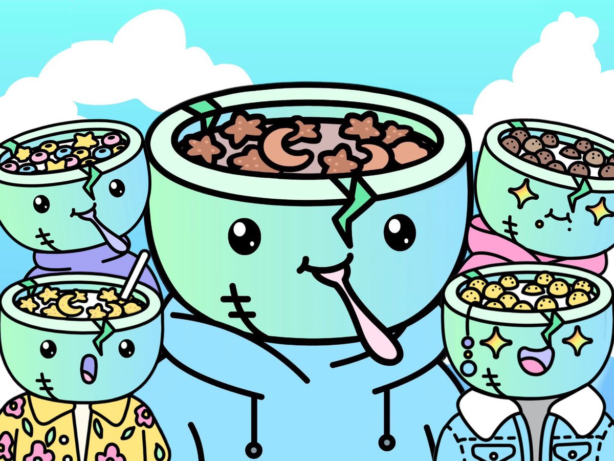 CCFM22's tweet photo. @CryptoNovo311 @cerealclubnft Snacking on some #cinnabites from @cerealclubnft 🧟‍♂️👑 https://t.co/cvO4LJINpR