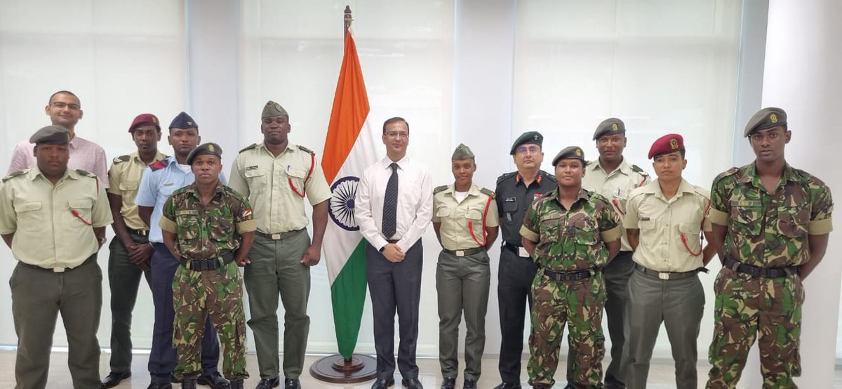 The Republic of Seychelles will be represented by a 10-member SDF contingent at the AFINDEX-2023 that will be undertaking training, exercise and ops from 21 to 30 March in India. A pivotal example of exchange of best practices between 🇮🇳 & 🇸🇨.