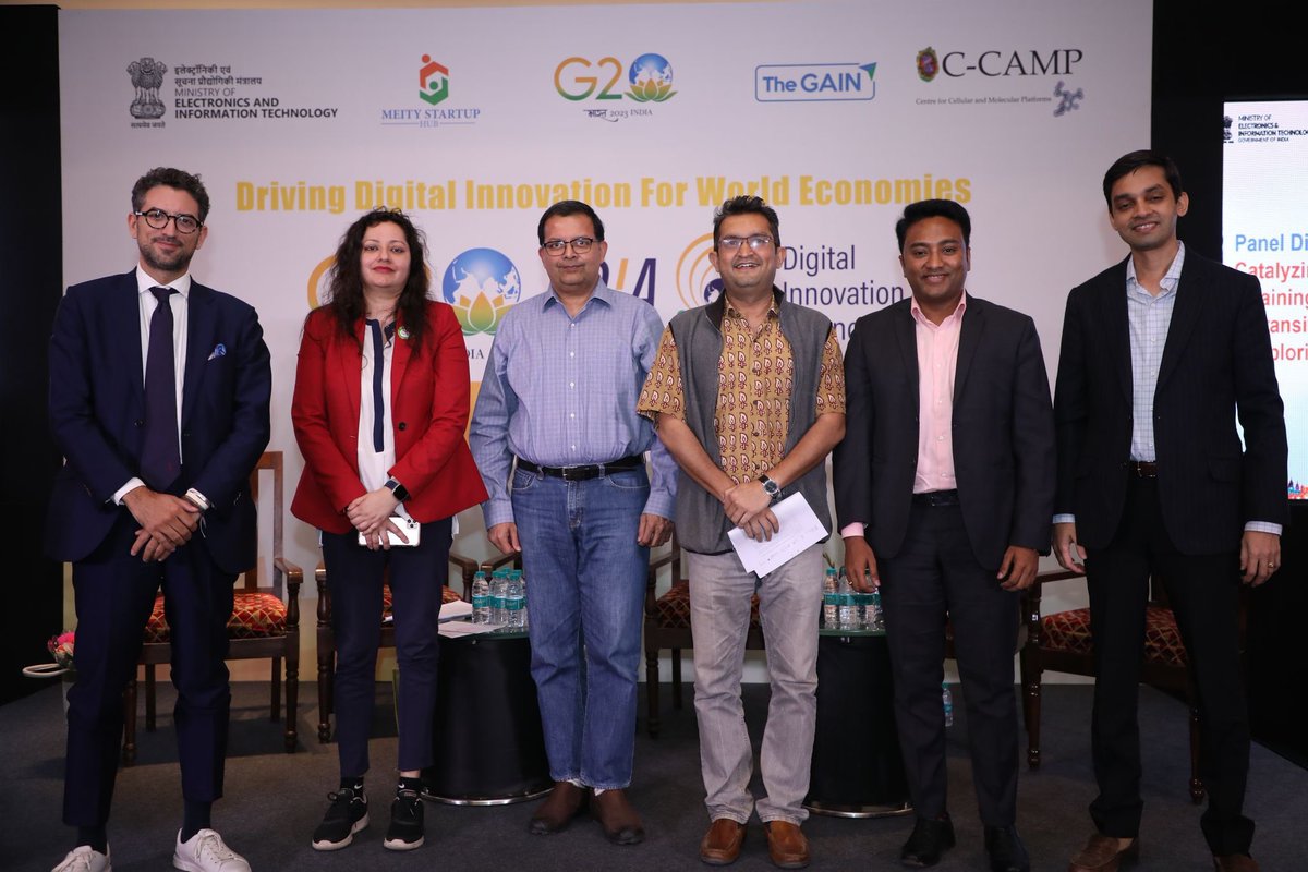 gainforstartups's tweet photo. We are elated to share the glimpses of @G20Dia at the bengaluru regional meet .Looking forward to the summit in August .
Thanks to @GoI_MeitY @startupindia @Startup_Kar @PMOIndia @TOIBengaluru @investindia @ITBTGoK  @CCAMP_Bangalore 

#startups #technology #india #innovationforus https://t.co/pJ7ceiJSpt