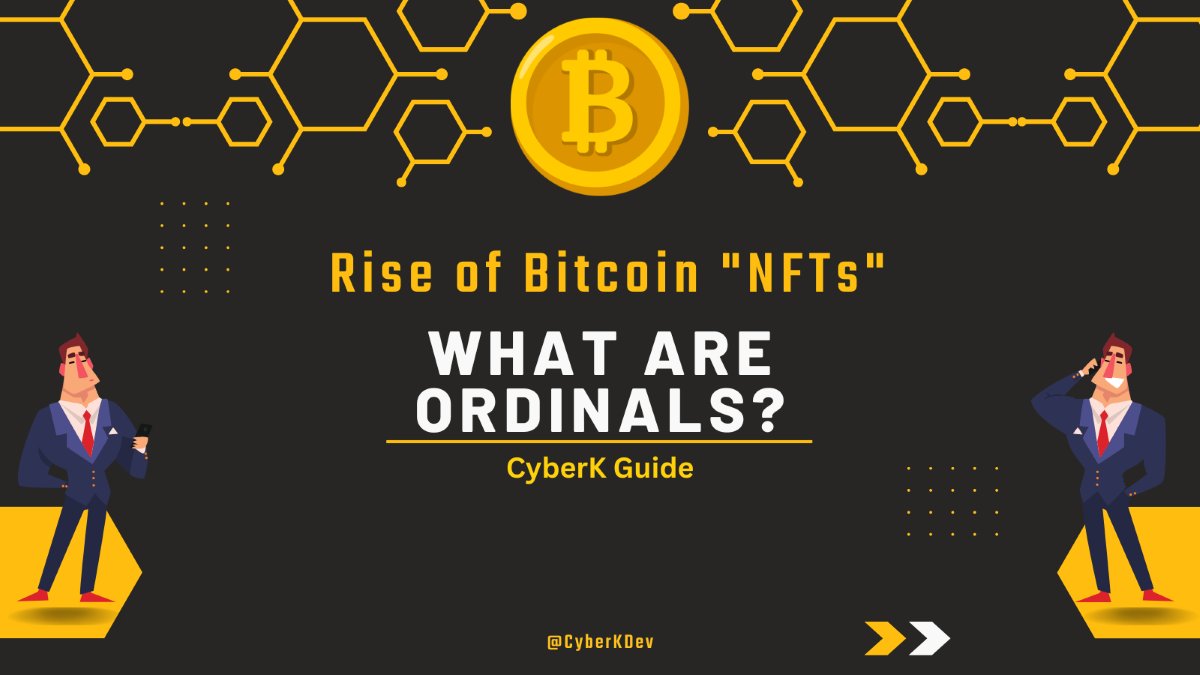 CyberKDev's tweet image. Bitcoin NFTs, or more accurately known as Ordinals, have recently sparked a wave of interest within the NFT community.

With Ethereum blue-chip NFT @BoredApeYC already entering the Bitcoin NFT space, will Bitcoin NFTs become the next big thing?

Read more: blog.cyberk.io/2023/03/15/wha…