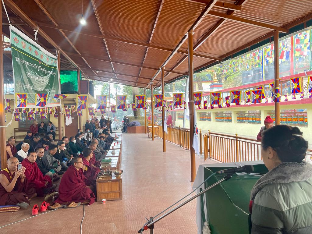 Tibparliament's tweet photo. Deputy Speaker #DolmaTseringTeykhang as the Chief Guest graced and addressed the 40thanniversary of the #UTsang Cholkha celebrated earlier this morning at Lhagyari near Tsuklagkhang, #McleodGanj on 16th March 2023. #Tibet #Tibetan https://t.co/8uf4KM4vQT