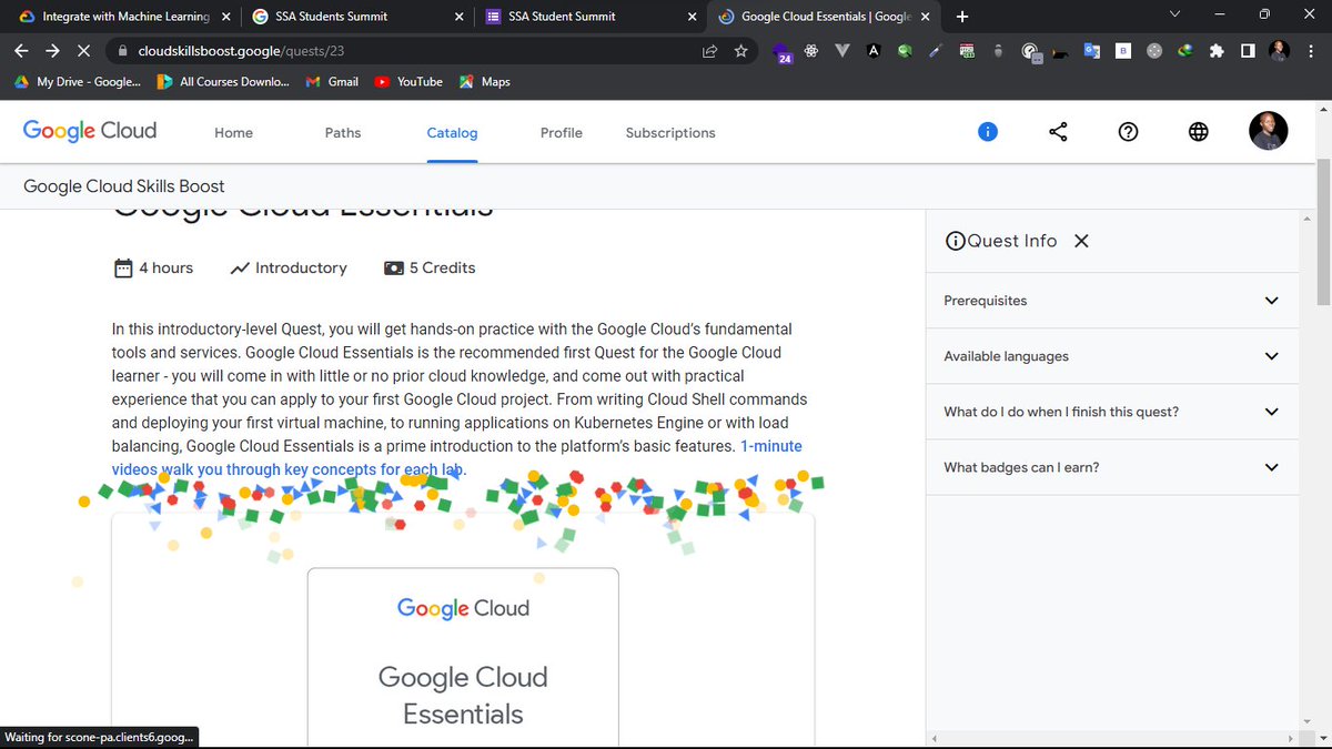 gatere_mark's tweet photo. Really learning a lot from the @Google #StudentSummit Learning tracks 🥳
#SSAStudentsSummit
#DeveloperStudentsClubs
#Cloud #ML
@googlestudents
@auwalms
@Geektutor https://t.co/L23zmcHxVj