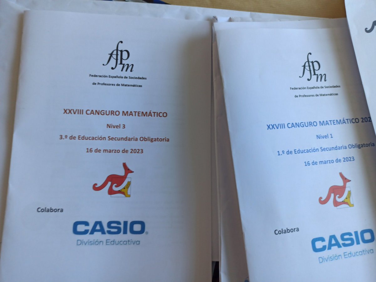 RT <a href="/martaymates/">Martaymates</a>: XXVIII Canguro Matemático 2023
<a href="/fespm_es/">FESPM</a> 

#iespueblosdelavilla
#ESO #vivanlasmates #pasándolobien 
<a href="/CASIOedu/">CASIO Educación España</a>
