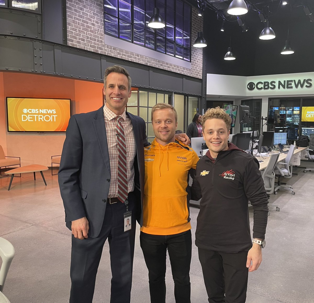 This morning <a href="/CBSDetroit/">CBS Detroit</a> talks <a href="/detroitgp/">Detroit Grand Prix</a> with <a href="/IndyCar/">NTT INDYCAR SERIES</a> drivers <a href="/SantinoFerrucci/">Santino Ferrucci</a> and <a href="/FRosenqvist/">Felix Rosenqvist</a> …and why my height is hampering me from getting behind the wheel