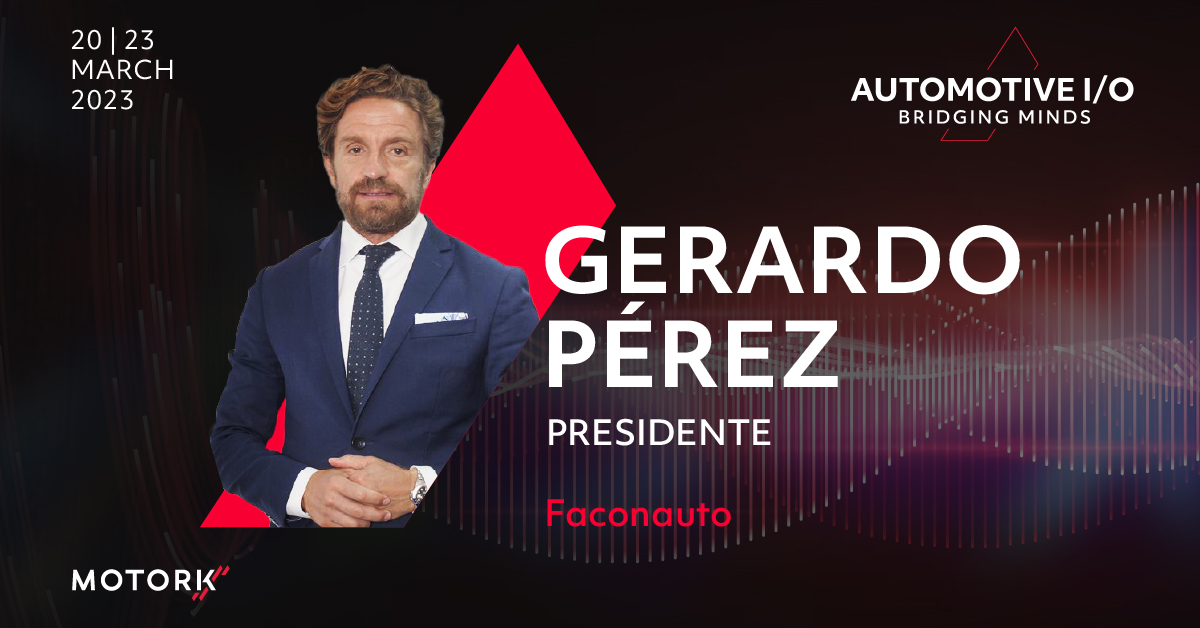 El presidente de Faconauto, <a href="/GerardoPGimenez/">Gerardo Pérez</a>, participará en el evento virtual 'Automotive I/O' de <a href="/MotorK/">MotorK</a> para charlar sobre el futuro de la #movilidad y la #transformacióndigital. 

📆 Del 20 al 23 de marzo

goo.su/kVrxU