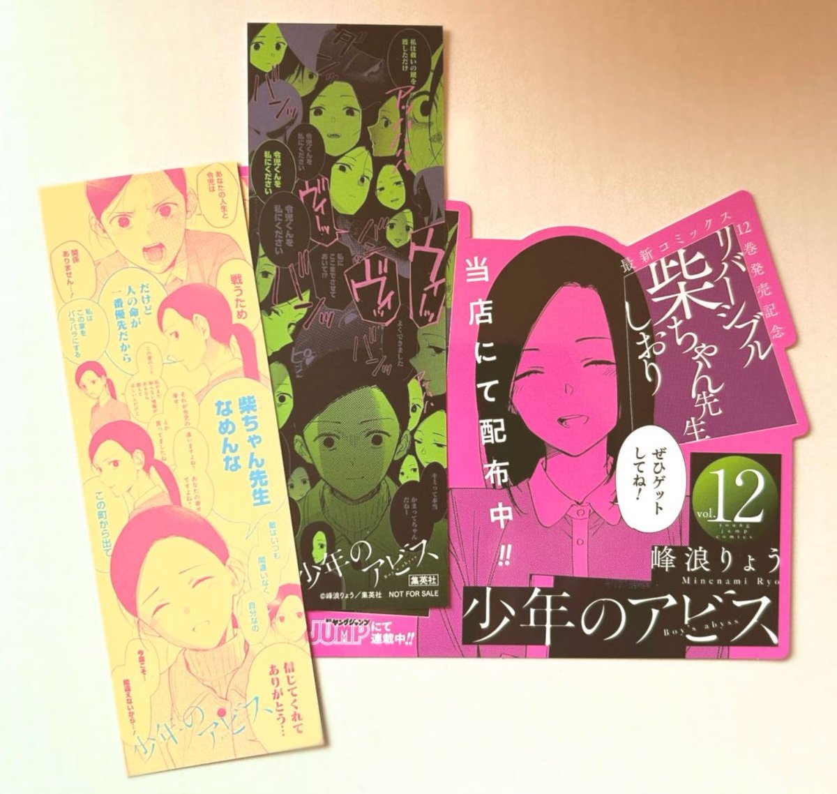 リバーシバル!柴ちゃん先生しおり!!!!!!
作った人の愛と狂気を感じました!!!
12巻といっしょにゲットしてね!
#少年のアビス