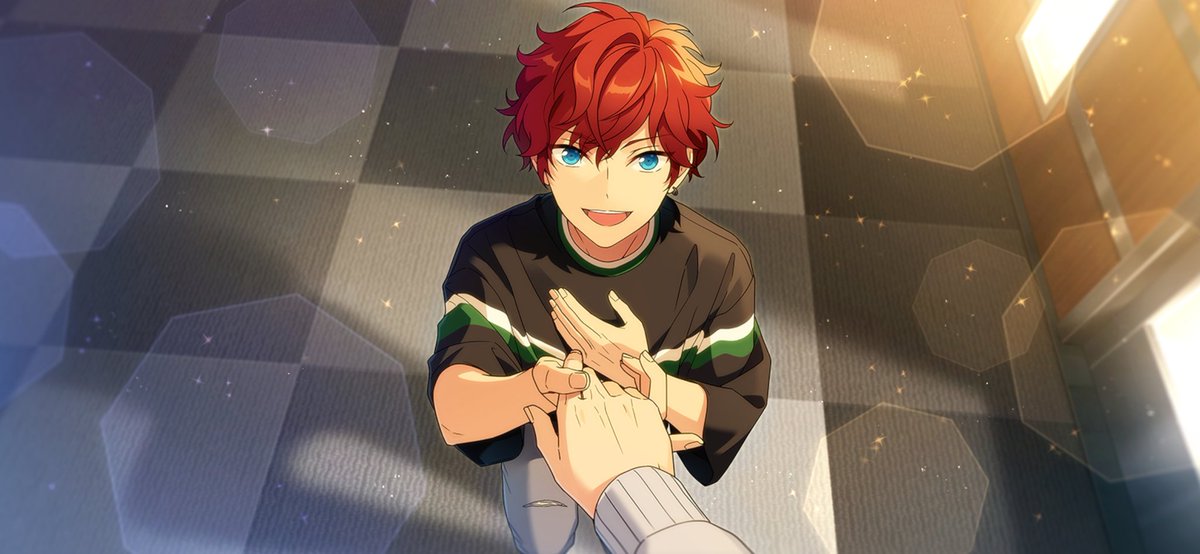 (앙스다는 여성향 게임이니까 파란머리가 유저에게 호감을 나타내는 장면이지?)
?아뇨 가제하야다쓰미에게 프러포즈 하는 장면인데요

(?그럼 이거야말로 빨간머리가 유저손을 로맨틱하게 잡고있는거지?)
?아뇨 가제하야다쓰미에게 프러포즈 하는 장면인데요