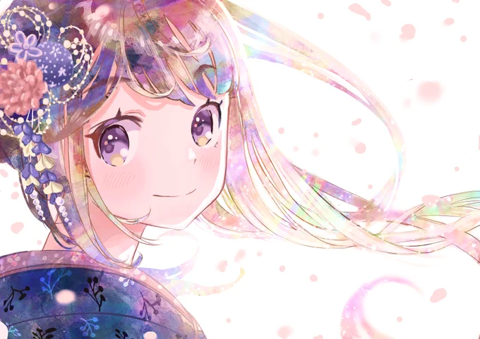 過去絵です。キラキラ少女たち。 