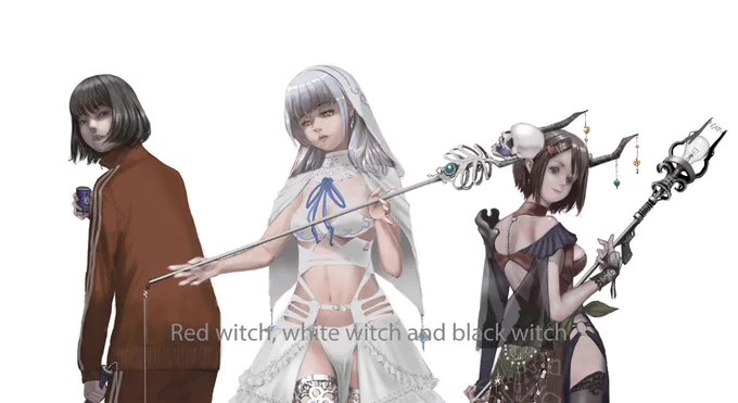 #オリキャラ3人挙げればその人の性癖だいたいわかる魔女……のつもりで描いたんです。 