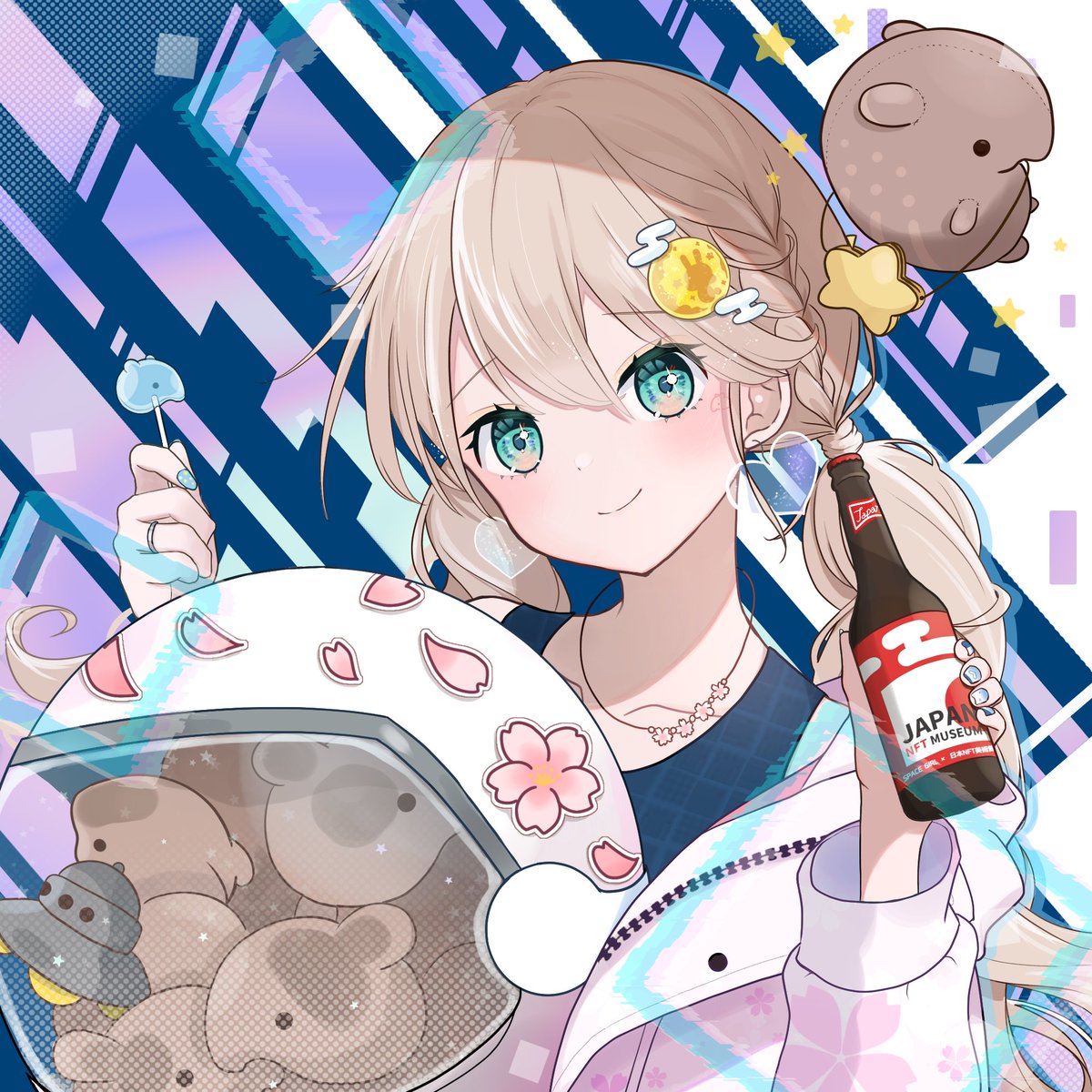 Look at this pretty girl.(ﾉ≧∀≦)ﾉ💫💚

Let's go to the moon together with this girl, pizza and you!🔥🍕

Don't forget to purchase your space Girl pass!🎟💎🎟

RT&amp;Reply🪐✨

#SPACEGIRL