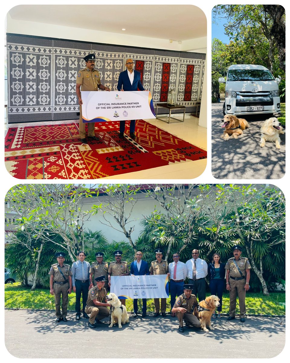 fairfirst_sl's tweet photo. We focus on cheering the progression of other integral members of our community as well -  the fur heroes at the Sri Lanka Police K9 unit. 
In support of their continuous 
bravery, it is an honour to be the Official Insurance Partner for the 4th consecutive year. https://t.co/yURGsPCR8z