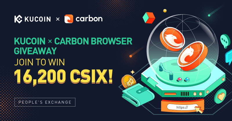 kucoincom's tweet photo. 🚀 KuCoin X @trycarbonio Giveaway - Round 2: Join to Win Another 16,200 $CSIX!

⏰ 9:00 on March 16, 2023 - 9:00 on March 23, 2023 (UTC)

🎁 Prize pool: 16,200 CSIX
🏆 Lucky draw of 100 participants who complete all gleam tasks: 162 CSIX each

Join now ⬇️