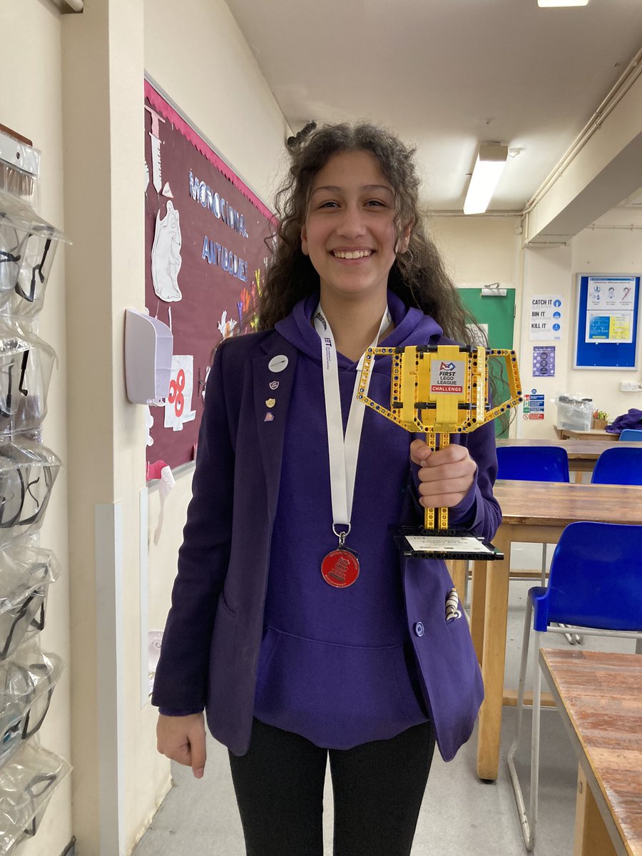 RicardsSTEAM's tweet photo. A big well done to Lara in year 8 for representing @RicardsTweets at the FFL Robotics competition #ffl #STEAM #robotics https://t.co/7rCDutlBgM