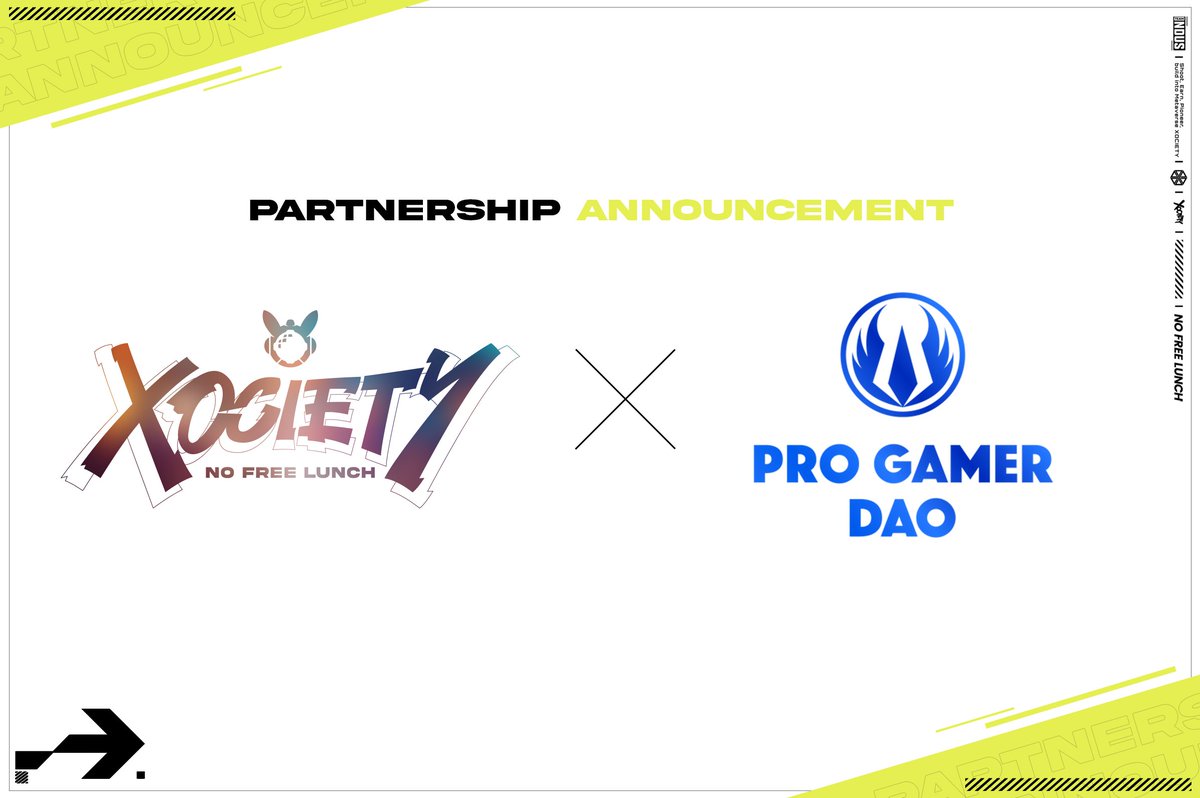🧵 XOCIETY is excited to announce its partnership with
<a href="/ProGamerDAO/">Pro Gamer DAO</a>, a #web3 gaming community dedicated to fostering the growth and adoption of #blockchain technology.