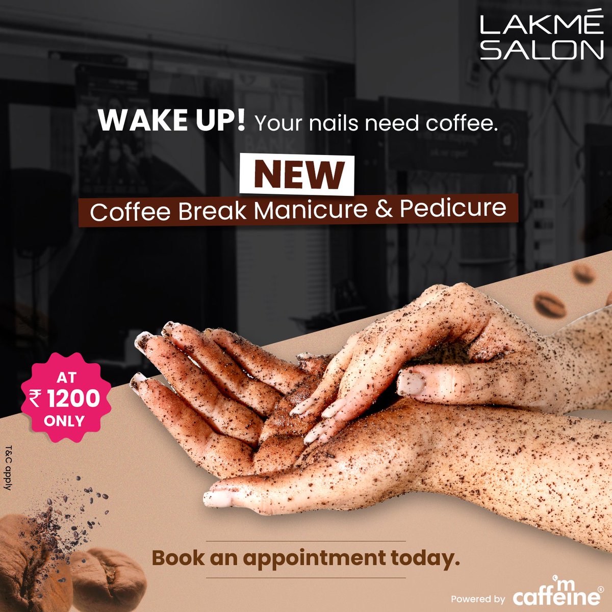 Take your nails out for a rejuvenating coffee date at Lakmé Salon. Book your appointment today.  

#LakméSalon #NewService #NewServiceAlert #CoffeeManicure #CoffeePedicure #HandSpa #FootSpa #Manicures #Pedicures