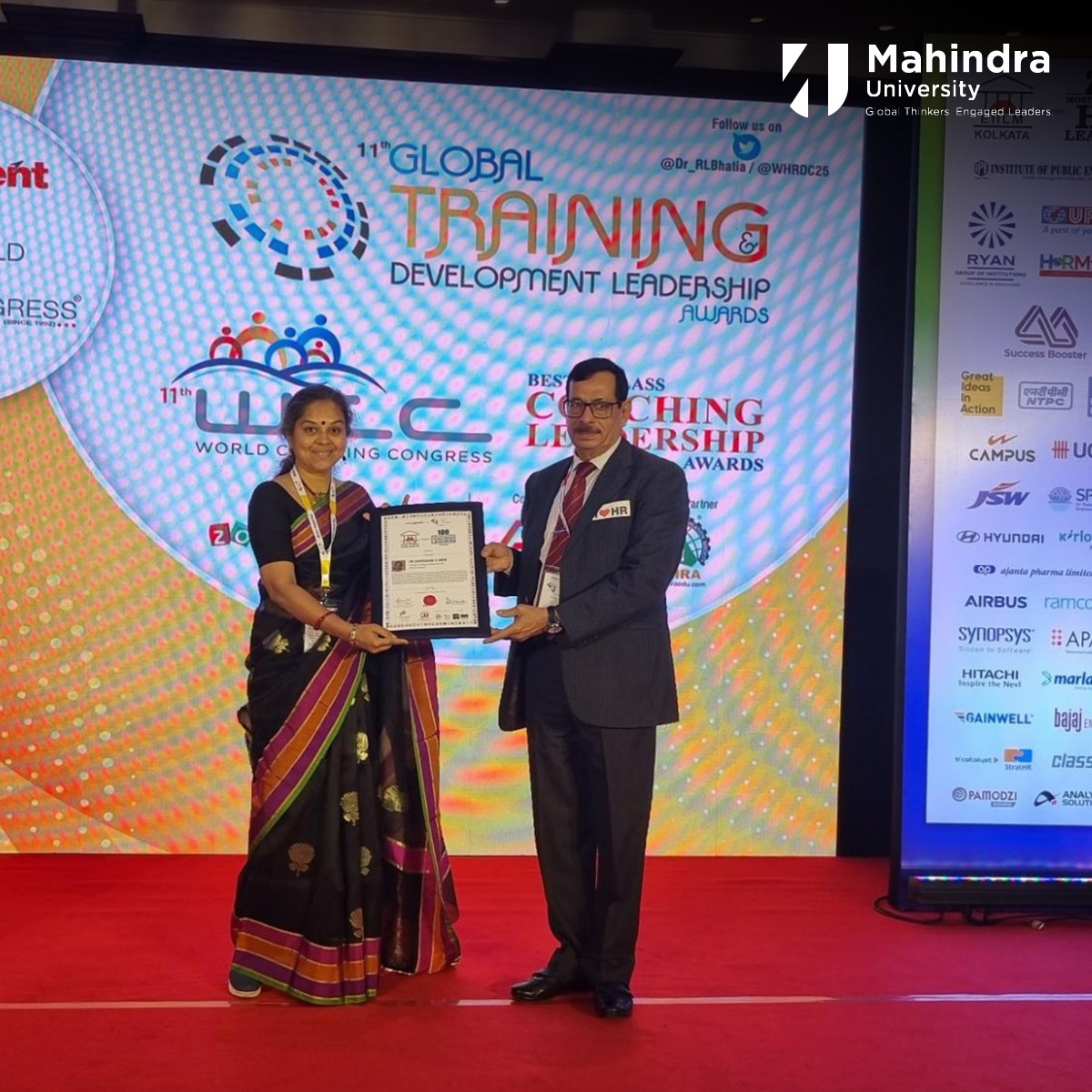 #MU Congratulates Dr. Shivdasini S Amin on being recognised as one of the 100 most influential coaching leaders by #TimesAscent - World HRD Congress!

This is a testament to her dedication and expertise in the field of management education.