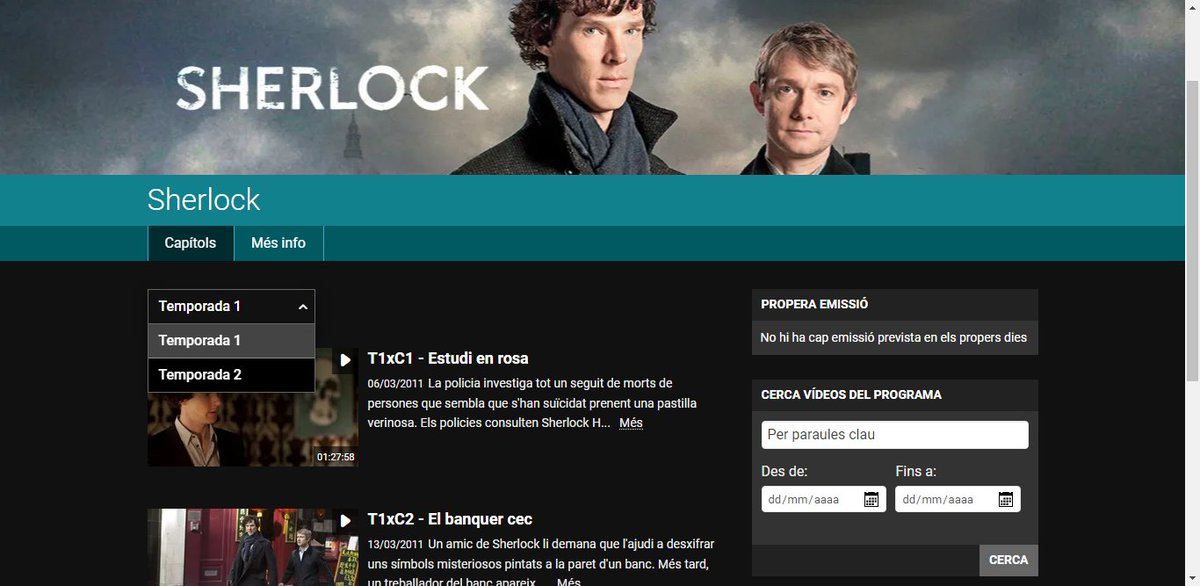 fabrebatalla18's tweet photo. En quin put** moment s'ha emes Sherlock a @tv3cat en els últims mesos i per què no s'ha promocionat GENS? Soc megafan d'aquesta sèrie i literalment m'acabo d'adonar que la tenen a la plataforma, potser ja seria hora de doblar el que falta, no? https://t.co/szLMAXgOIP