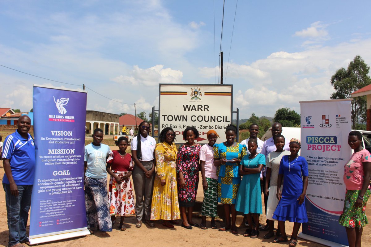 nilegirlsforum's tweet image. We were glad to host @cehurduganda in Warr Town Council, Zombo District for a monitoring visit to check on the progress of the #PISCCA project, adolescent girls and young women living with disabilities.
#creativefeministmovement