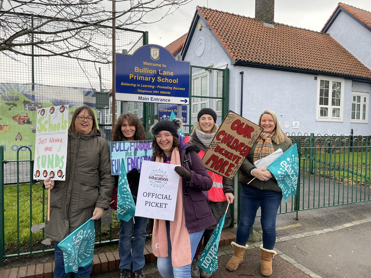 Teachers at Bullion Lane Primary School in Chester-le-Street are on strike to tell <a href="/GillianKeegan/">Gillian Keegan</a> that it is time to #PayUp