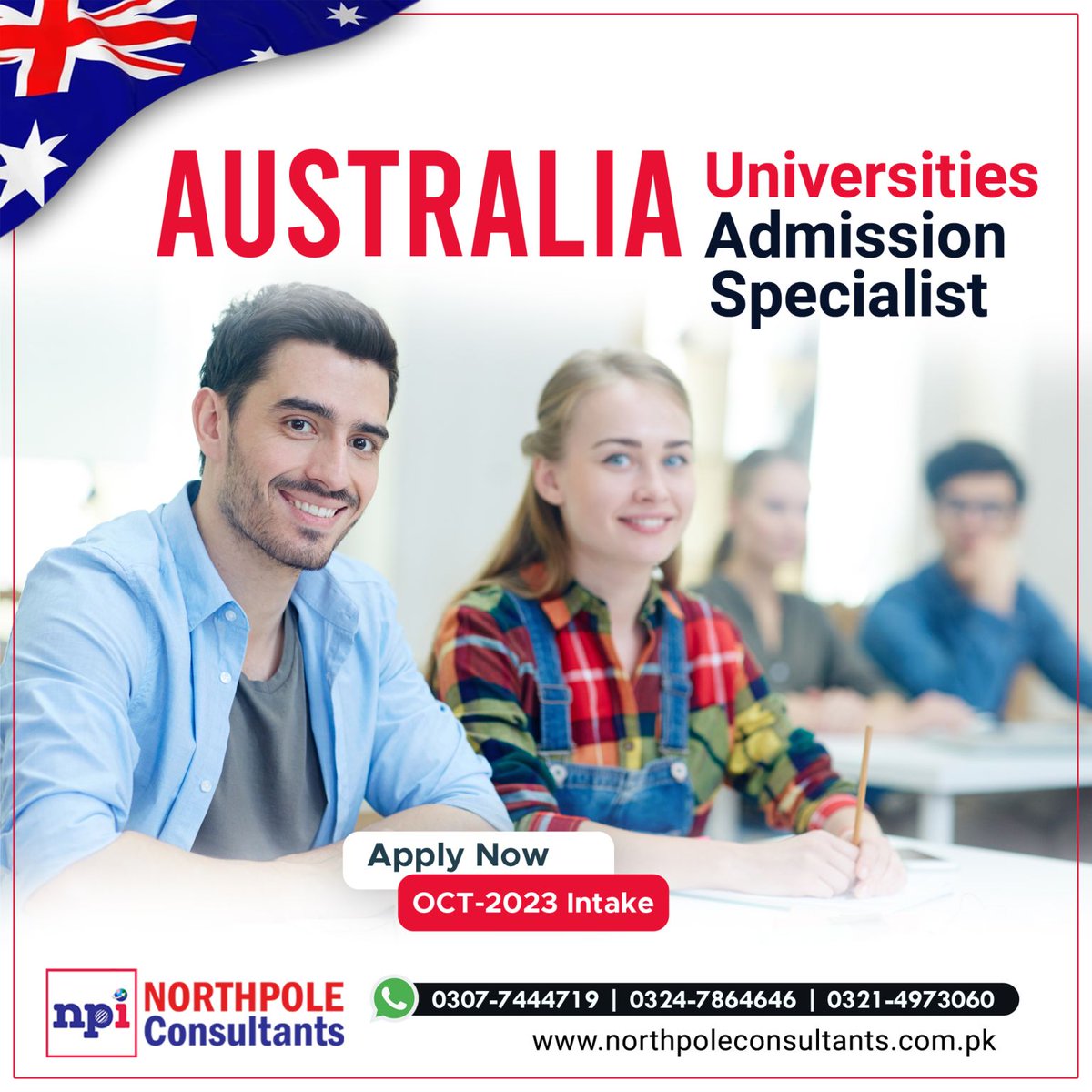 🎓🎓 🇦🇺🇦🇺🇦🇺🎓🎓
𝐂𝐨𝐦𝐞 & 𝐒𝐞𝐞 𝐭𝐡𝐞 𝐁𝐞𝐬𝐭 𝐀𝐮𝐬𝐭𝐫𝐚𝐥𝐢𝐚𝐧🇦🇺 𝐔𝐧𝐢𝐯𝐞𝐫𝐬𝐢𝐭𝐢𝐞𝐬 𝐀𝐝𝐦𝐢𝐬𝐬𝐢𝐨𝐧 𝐒𝐩𝐞𝐜𝐢𝐚𝐥𝐢𝐬𝐭𝐬 𝐢𝐧 𝐲𝐨𝐮𝐫 𝐂𝐢𝐭𝐲 𝐍𝐨𝐰.
#studyinaustraliafrompakistan #howtostudyinasutraliain2023 #studyinasutraliascholarships #npiconsultants
#npi