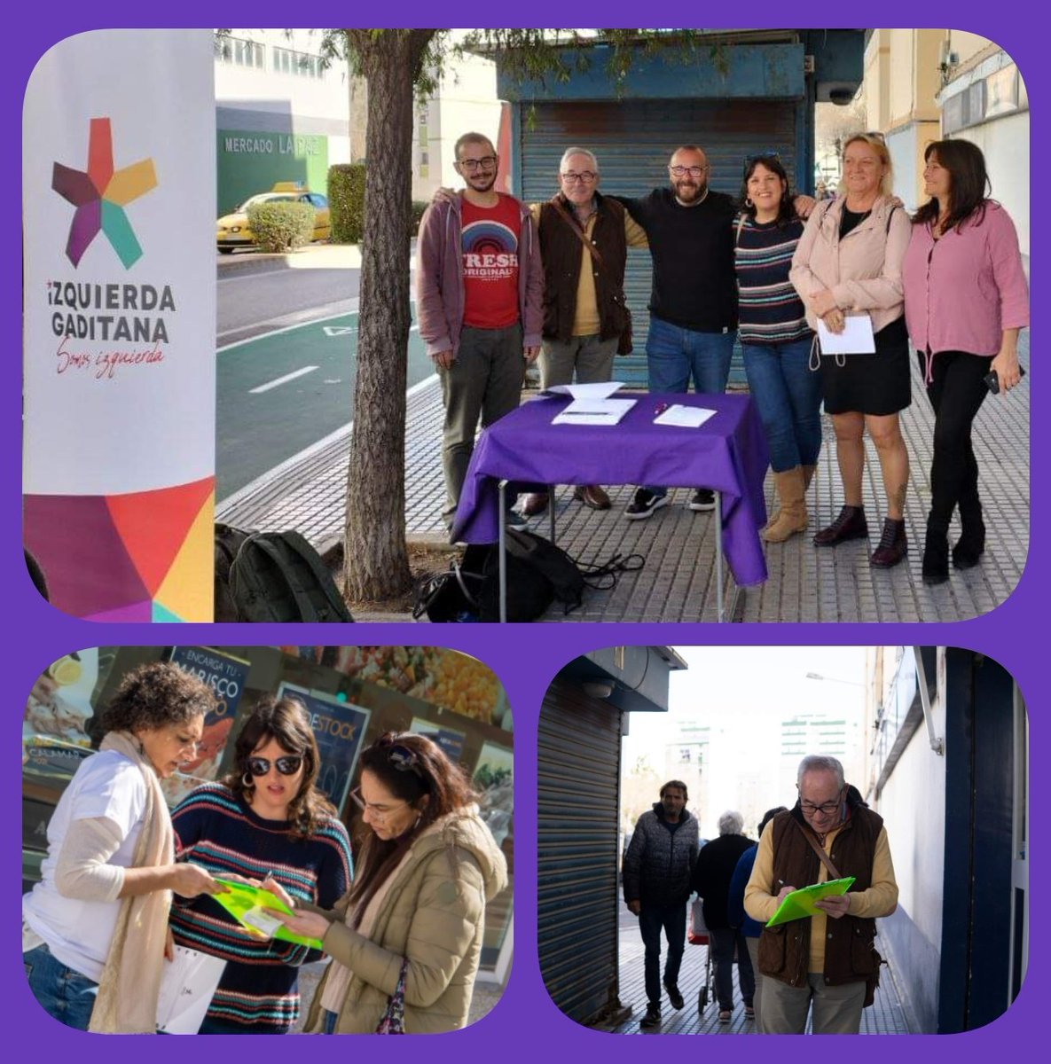 PodemosCadiz's tweet photo. ¡¡¡¡Qué alegría volver a las calles, qué chute de energía y positivismo dialogar, escuchar, reír con nuestras vecinas y vecinos!!!! 💜❤🧡💛💚
#ConstruyendoJuntas
#ProgramaParticipativo
#SomosCai
#SomosIzquierda
¡Estamos #AlLiquindoi de lo que Cádiz necesita! https://t.co/Gc2ZnSp7Yj