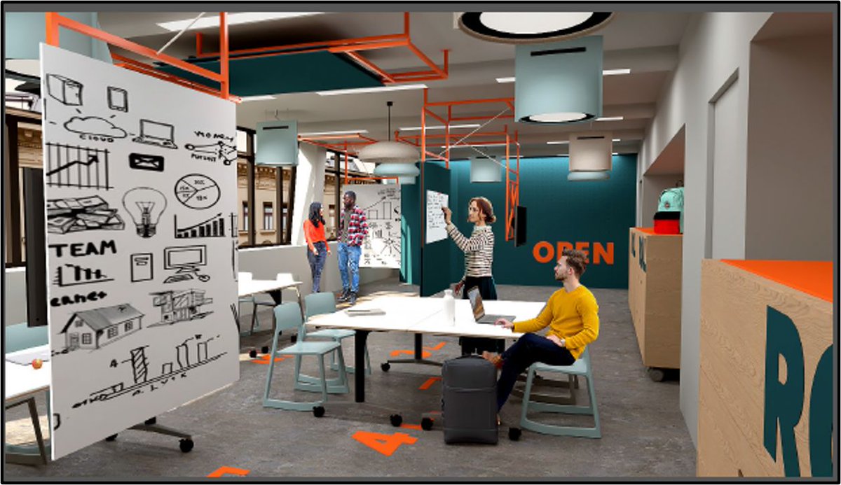 FHWienAT's tweet photo. Im Jänner startete unser neues Projekt „#Lernstudio für #hybride Teams“, das von der Stadt Wien gefördert wird. 👨🏫👩💻
Mit dem Lernstudio soll eine geeignete Infrastruktur für hybrides Zusammenarbeiten entstehen. 💡📚
Zum Projekt: 👉 https://t.co/JhByaBMQms https://t.co/rfAfxM2ntK