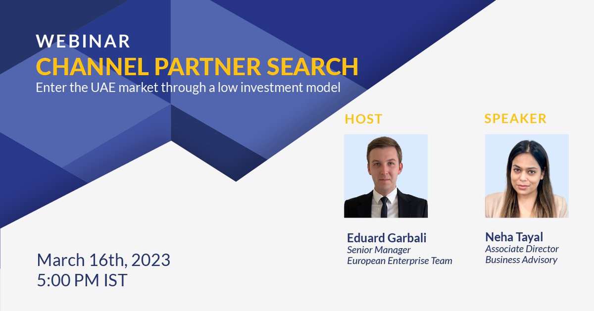 MBGCorpServ's tweet photo. We have an upcoming webinar on "Channel Partner Search" on 16th March at 5:00 PM IST
Register now to secure your spot-
https://t.co/UDsQOJghVX
.
.
#webinar #knowledgesession #business #investment #mode #uae #uaebusiness #dubai #dubaibusiness #startupbusiness #partnersearch https://t.co/q83BmmWYG2