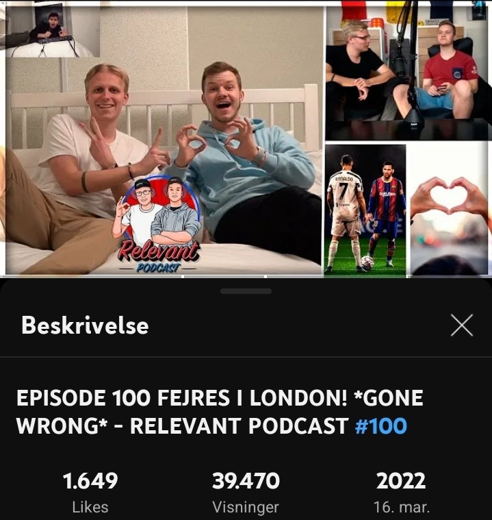 Relevant_MKJ's tweet photo. 1 år siden i dag kom afsnit 100 af Relevant Podcast ud.

Med 4 timer 33 minutter og 3 sekunder, er det stadig det længste afsnit af Relevant Podcast den dag i dag. https://t.co/O1guLMA7dB