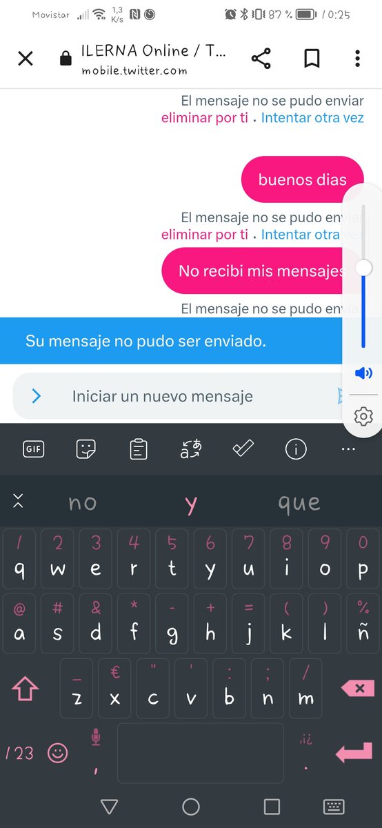 margonzalezmo's tweet photo. @ILERNAONLINE Eso intento, pero no me sale operativo vuestro chat https://t.co/Q3NH9NQqdM