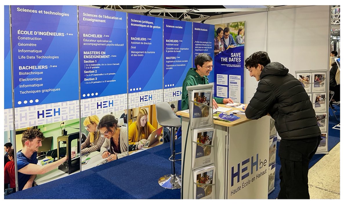 Ces 17 et 18 mars, la @he_hainaut de <a href="/WBE_officiel/">Wallonie-Bruxelles Enseignement</a> sera présente au Salon #SIEP de Mons de 10 à 18h.
Venez nous retrouver au stand 5⃣8⃣ du Lotto Mons Expo afin de découvrir l’ensemble de nos formations !
#tonavenir #taformation #wbe