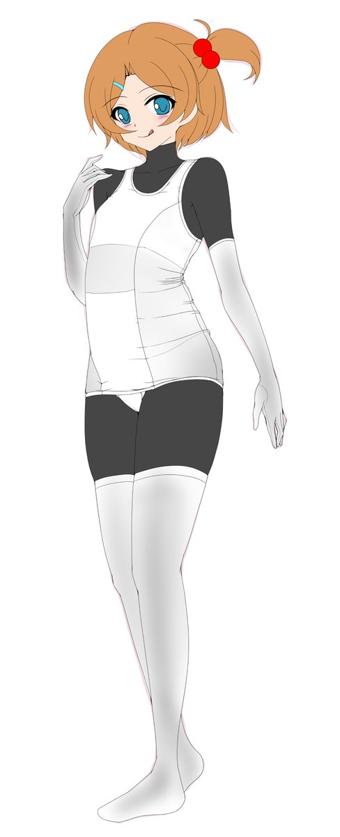 ぴっちりスクール水着ちゃん下描きです
白スクも塗る予定(*`ω` *) 