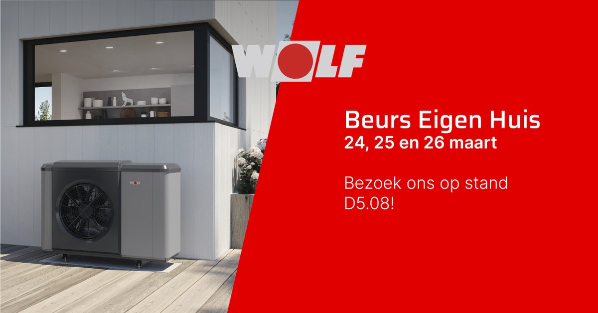 Volgende week vrijdag staat WOLF op Beurs Eigen Huis. Wilt u uw huis verduurzamen? Kom dan zeker bij ons langs, onze experts helpen u verder.
