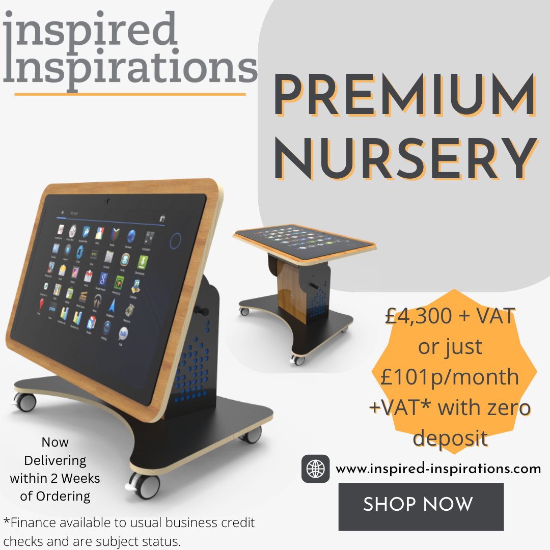 PREMIUM NURSERY

39 inch screen, battery operated portable landscape function in build WebCam, Mike on speaker, robust design, tiltable screen 
Designed for schools SEN home use and 10 year old🧡 
#Nursery #EYFS #Earlyyearseducation #preschool #tinytablet #learningthroughfun 
#SE
