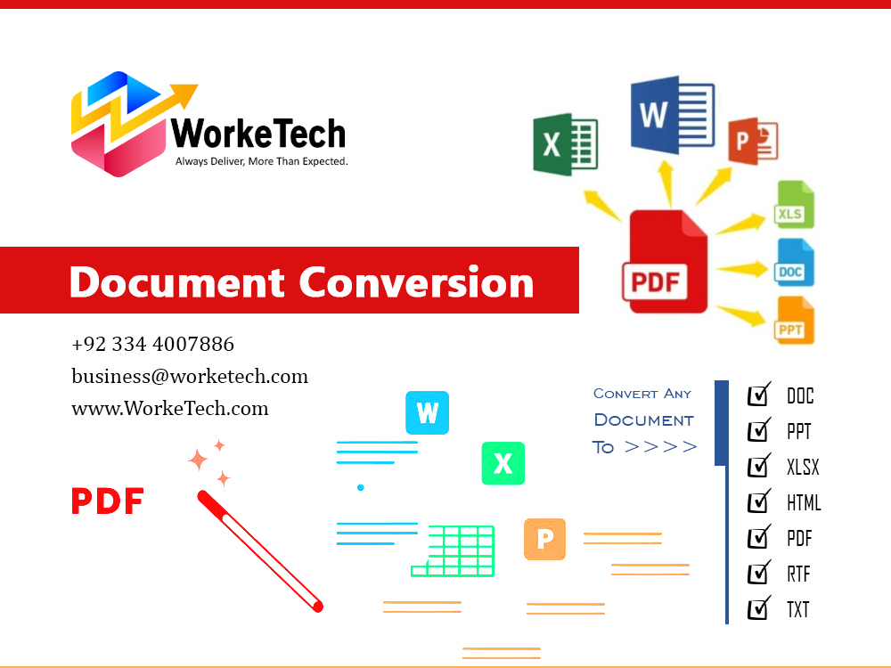 worketech's tweet photo. Get the best file conversion services from an experienced partner like WorkeTech, We are a leading file format conversion services provider serving globally, Since 2023.

Visit: https://t.co/bcH1VA5tnz

#WorkeTech #documentconvert #jpgtopdf #pdfconvert #pngtodoc #psdtohtml https://t.co/7YOQRILtQS