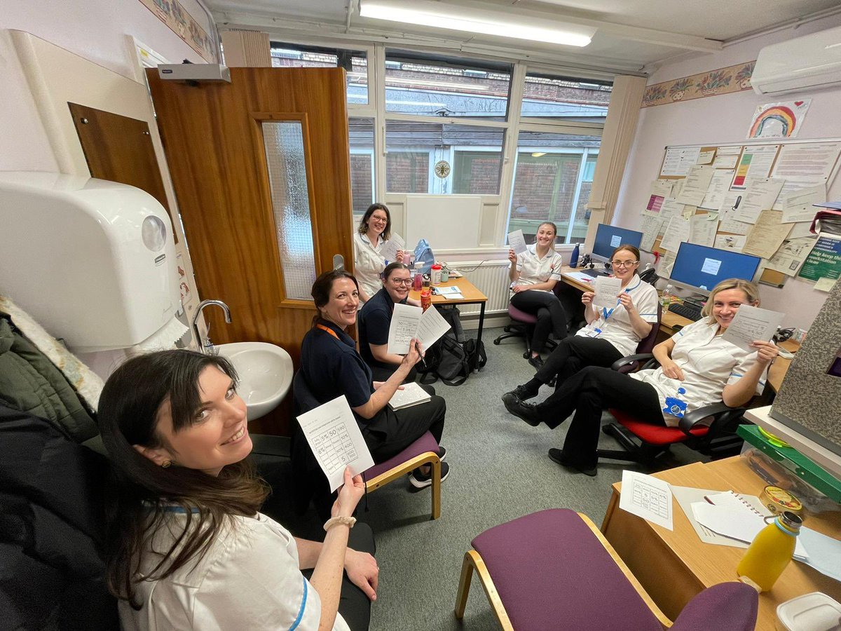 North_Manc_SLT's tweet photo. As nutrition and hydration week continues, we celebrated by playing Bingo on our lunch to refresh our nutritional knowledge! 🍓🍏🚰🥤🧃@NorthMcrGH_NHS @NHWeek https://t.co/TYMQPB5but