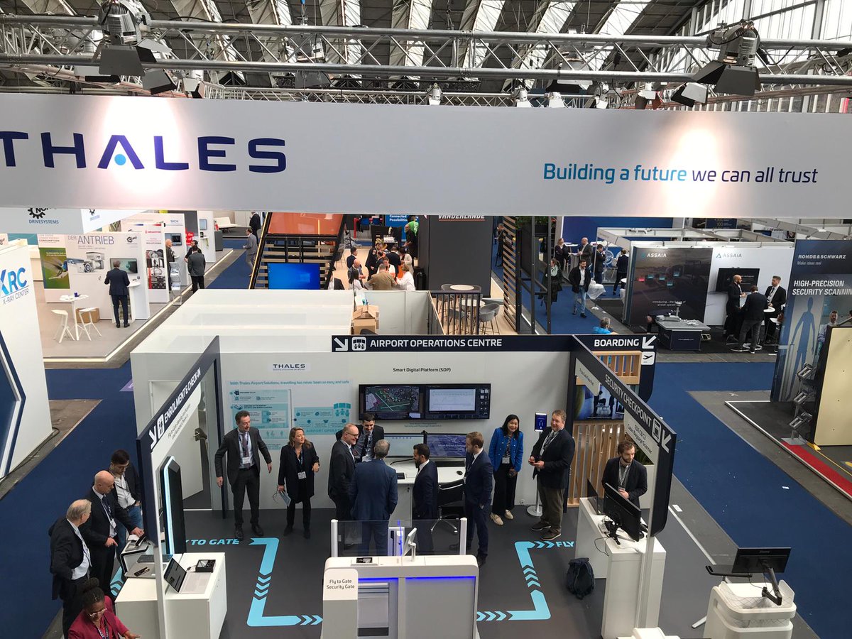 ThalesDigiSec's tweet photo. We’ve reached the last day of @PTExpo – what a week it’s been! 🎉
Filled with great discussions & meetings, the team have been busy showing off our #FlyToGate solution ✈️
But the event isn’t over yet – pop by stand 1125 to explore our #airport solutions up close.
#PTExpo https://t.co/uNH5th1lYD
