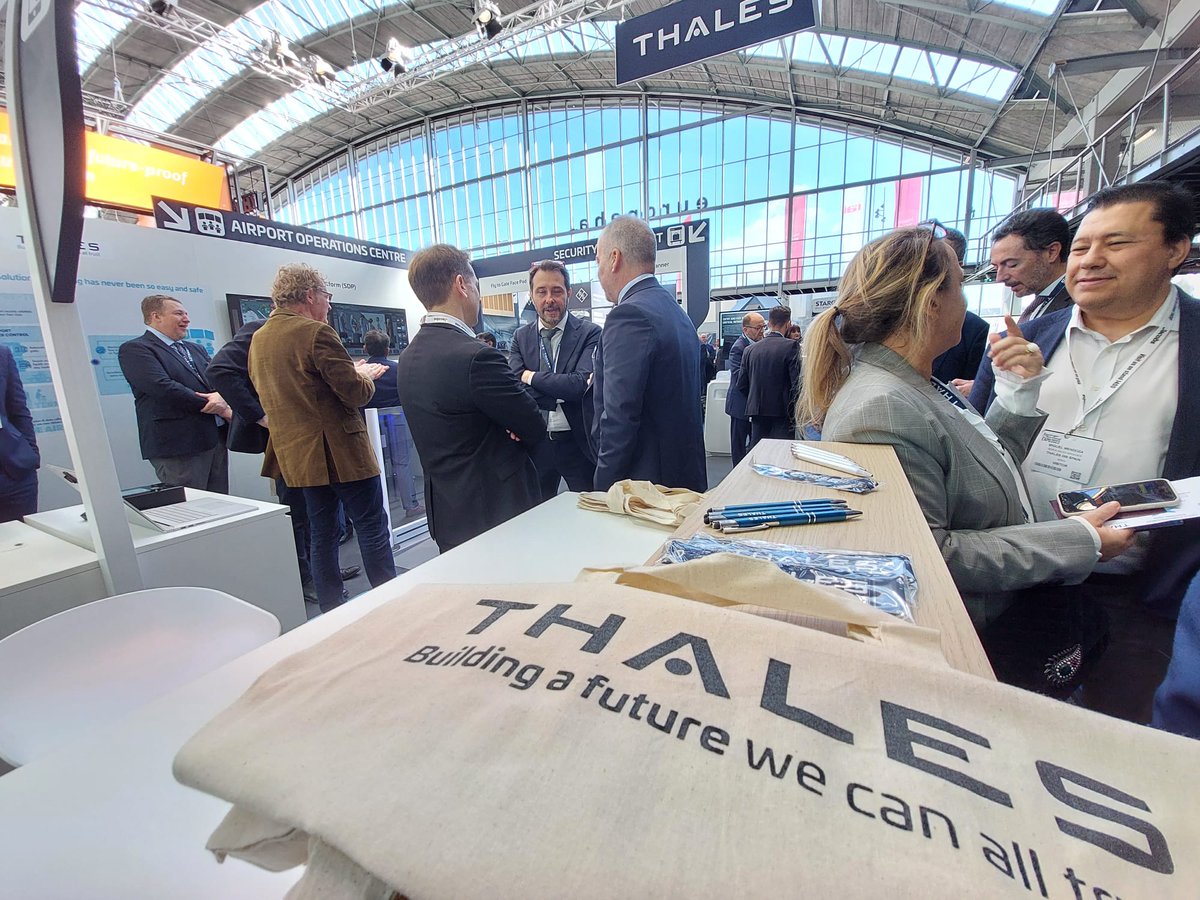 ThalesDigiSec's tweet photo. We’ve reached the last day of @PTExpo – what a week it’s been! 🎉
Filled with great discussions & meetings, the team have been busy showing off our #FlyToGate solution ✈️
But the event isn’t over yet – pop by stand 1125 to explore our #airport solutions up close.
#PTExpo https://t.co/uNH5th1lYD
