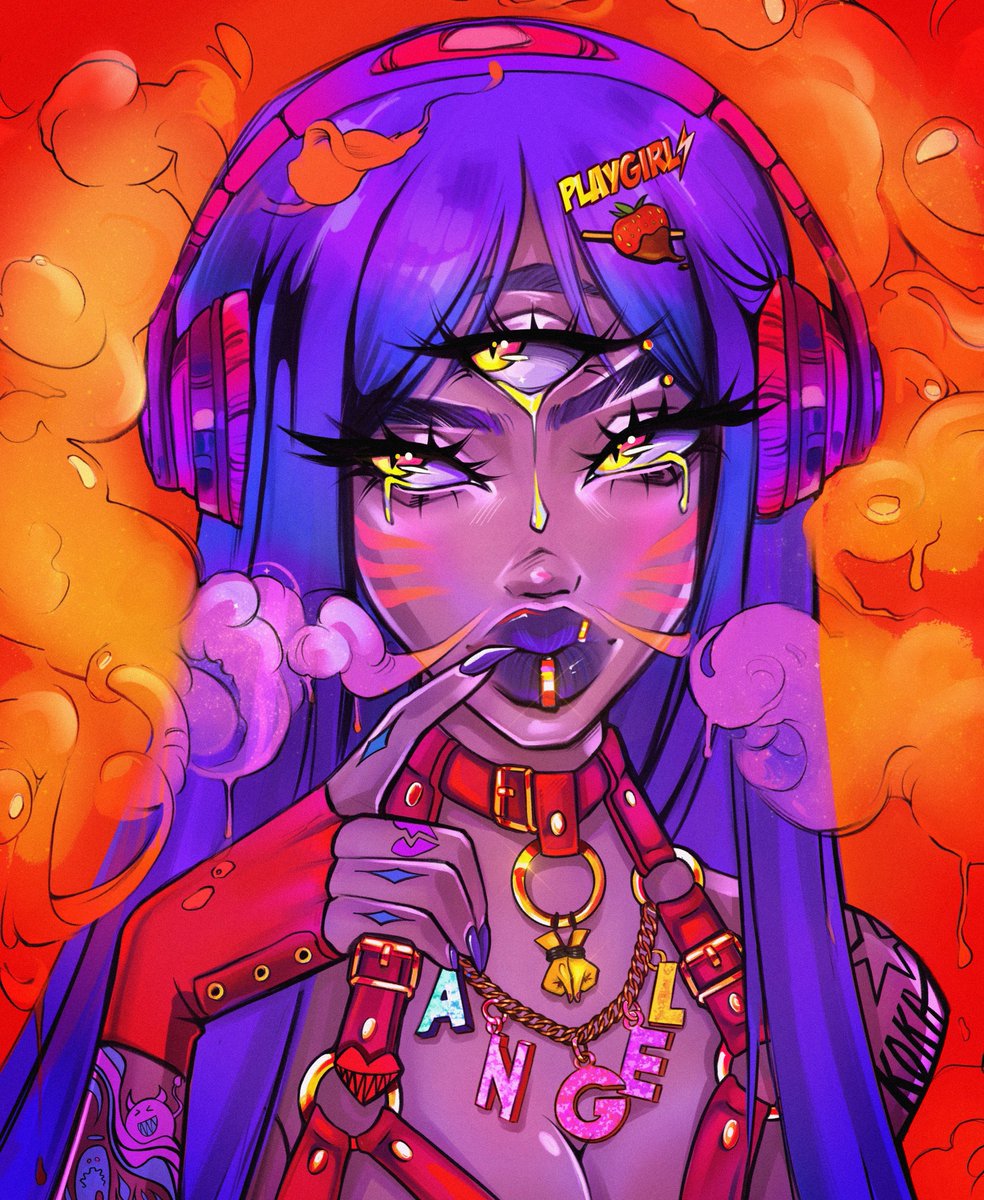 Gm, fam! So happy to show you my new fiery piece ❤️‍🔥🖤❤️‍🔥 Aww hope you like her😍
#KatoKrew