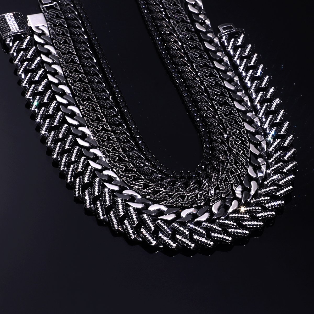 Black color collection Jewelry