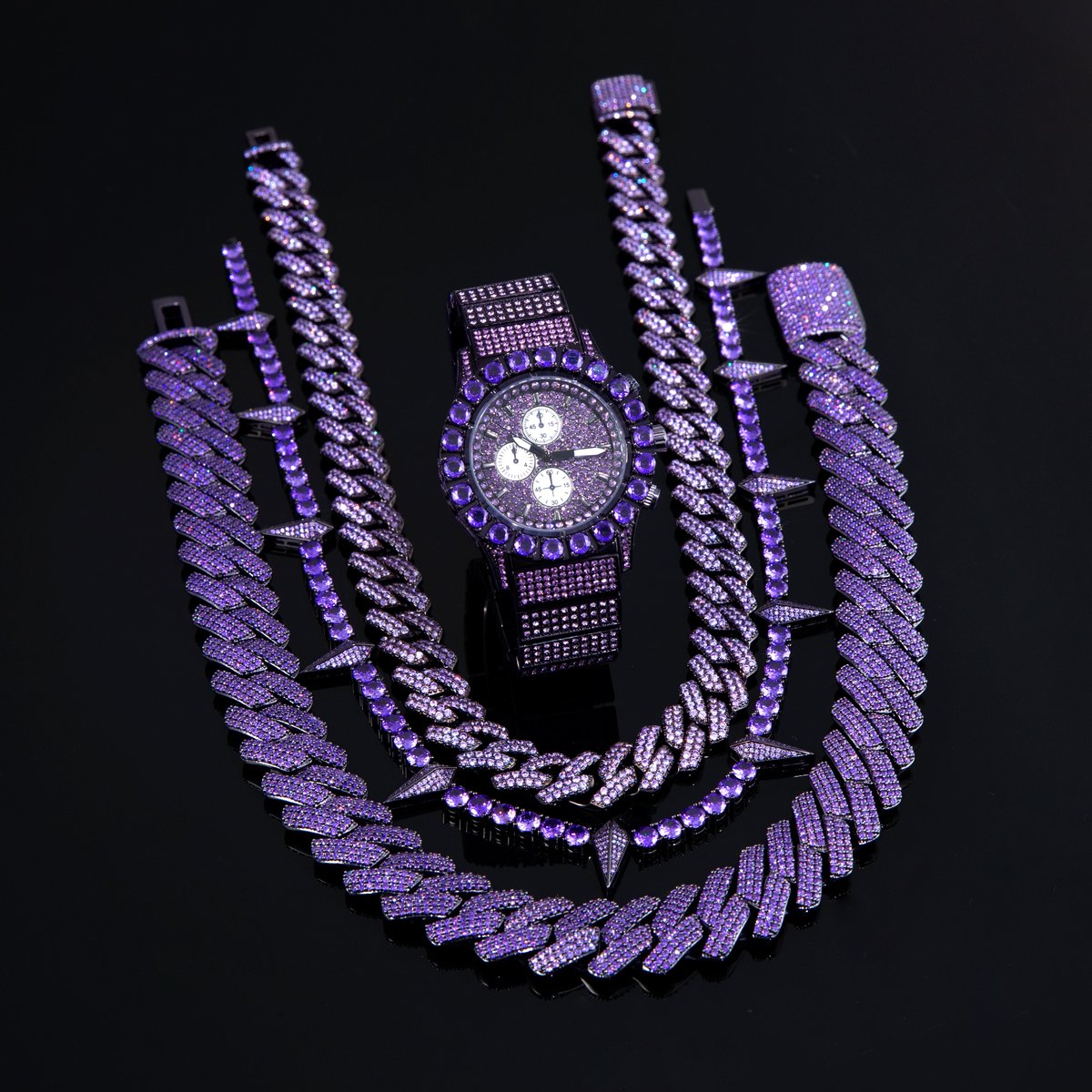 Purple color jewelry collection from Helloice