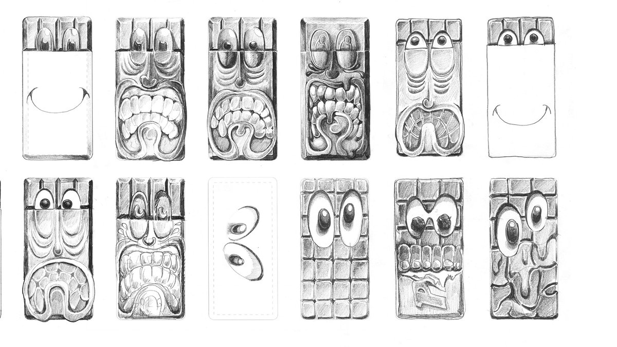 🍫 Early Sketches made for our special Golgotha x Plaq 2023 chocolate bar ! #glgth #plaq #illustration #handdrawn
