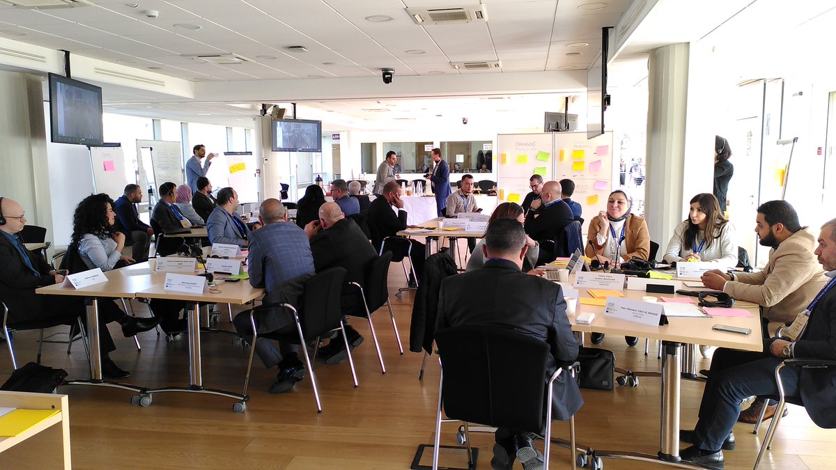 OstermeierMa's tweet photo. How to align #employment, #trade and #investment? Alicia and Andreas (@giz_gmbh) presenting the #UfM Hub for Jobs, Trade &amp; Investment and discussing regional integration at #METI's knowledge-sharing workshop https://t.co/QkaYhKC7Iu @UfMSecretariat @ILO_EMP_Policy https://t.co/fbt34XlRFI