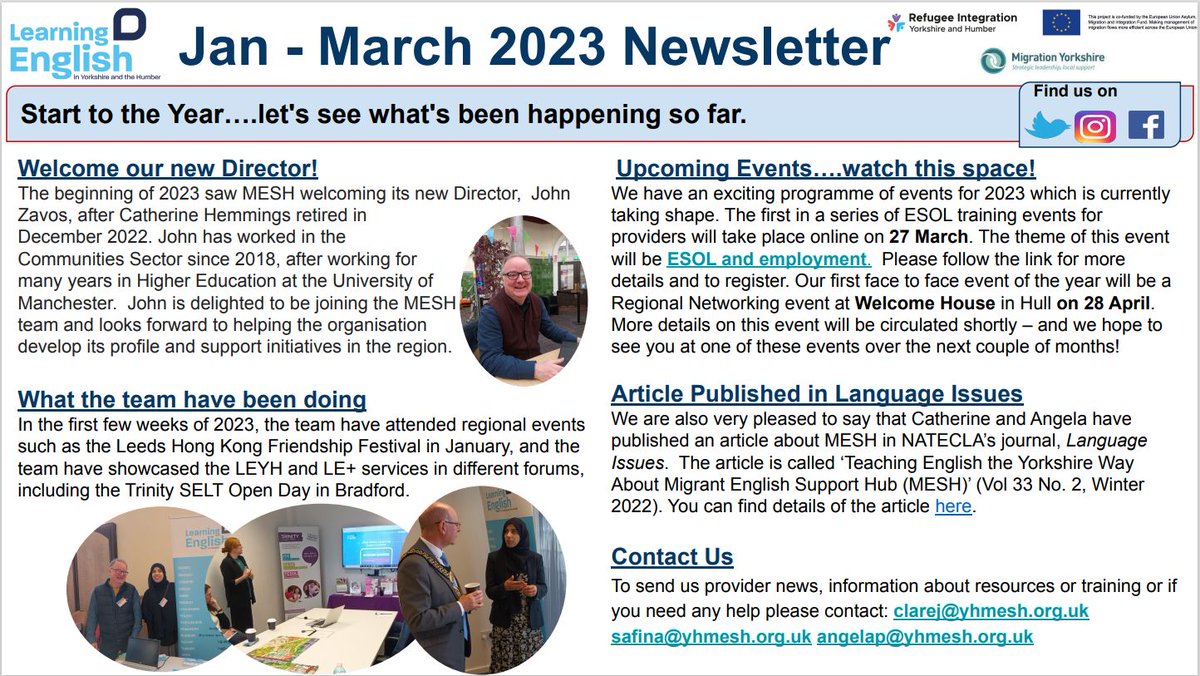 learnenglishyh's tweet photo. If you don't want to miss out on what we are doing then please visit:
https://t.co/c68dilSQ0m
scroll to the bottom and complete the sign-up to our newsletter form.
#YorkshireandtheHumber #ESOL #Providers #LEYH #networking https://t.co/KmVZrHqxjE